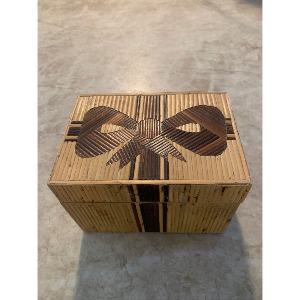 Vintage  Matchstick Wood Box